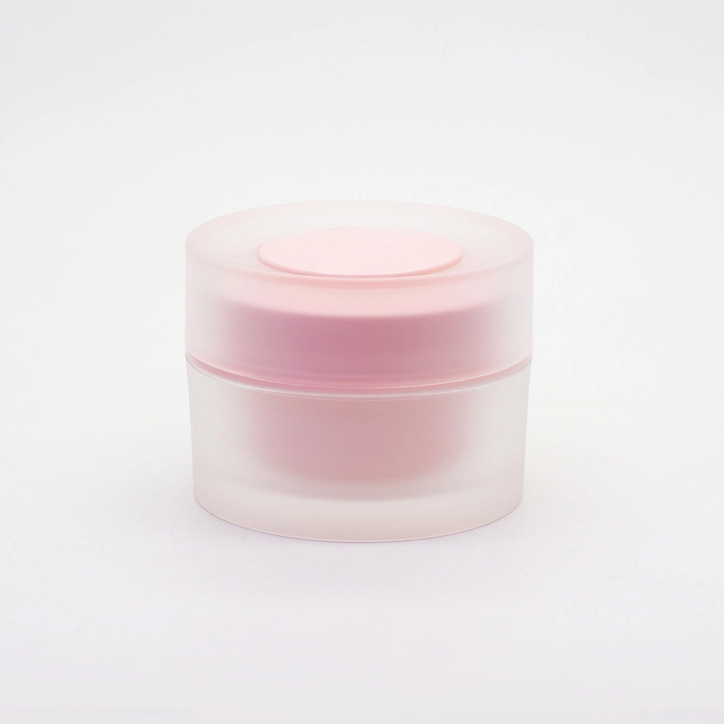 50g Pink Skincare Small Face Cream Custom Empty Lip Balm Scrub Acrylic Cosmetic Plastic Packaging Cream Jar Pot Bottle Box Container