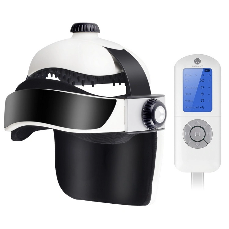 Double électrique vibrant Masseur de tête de pression d'air automatique casque la tête de massage