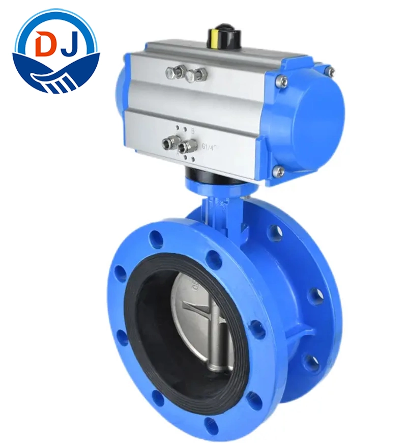 ANSI 150/300lb JIS 10K-20K Wcb Rotary Flanged Butterfly Valve with Pneumatic Actuator