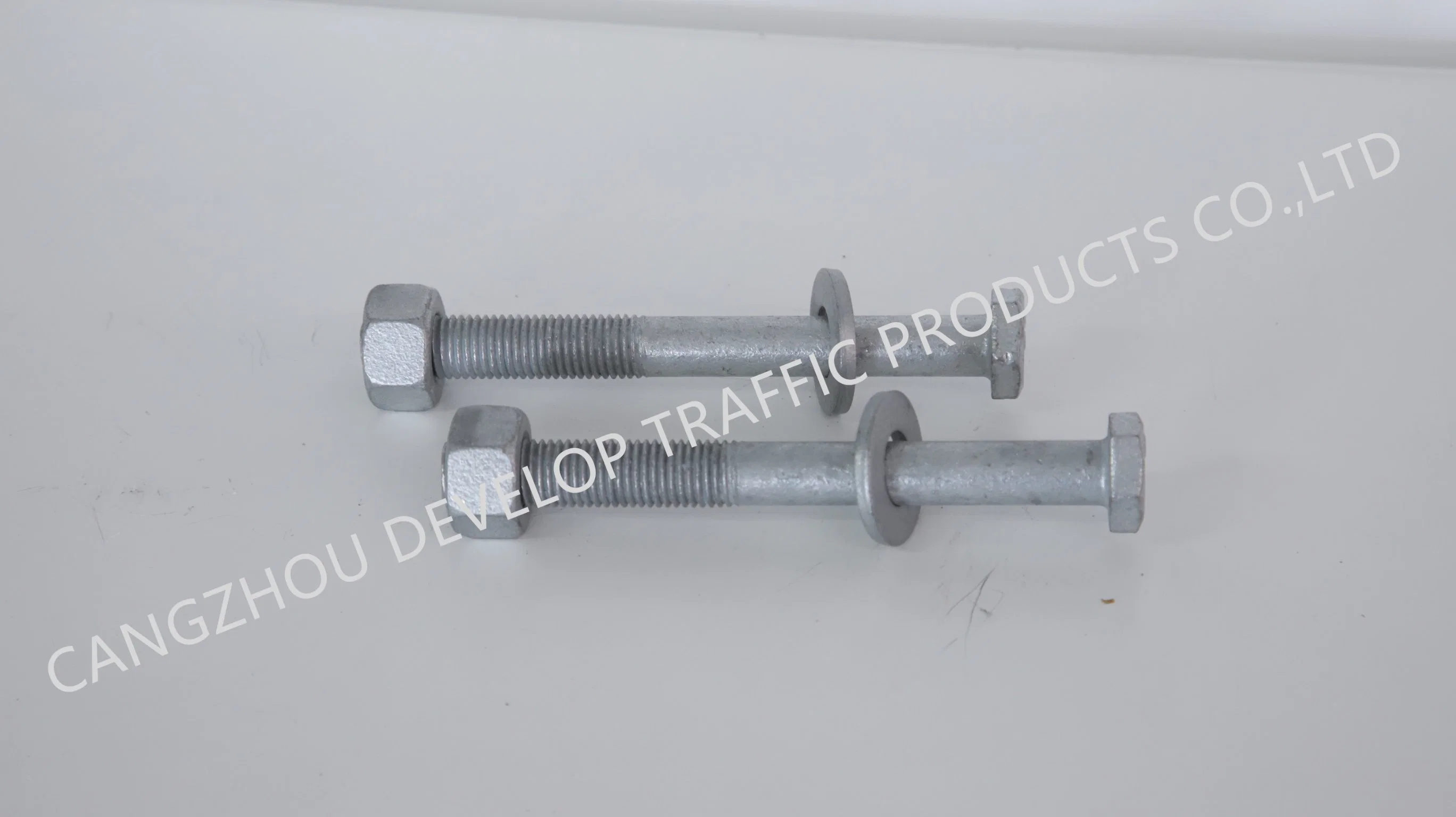 Hot Dipped Galvanized Steel Bolt and Nut for Guardrail Construction