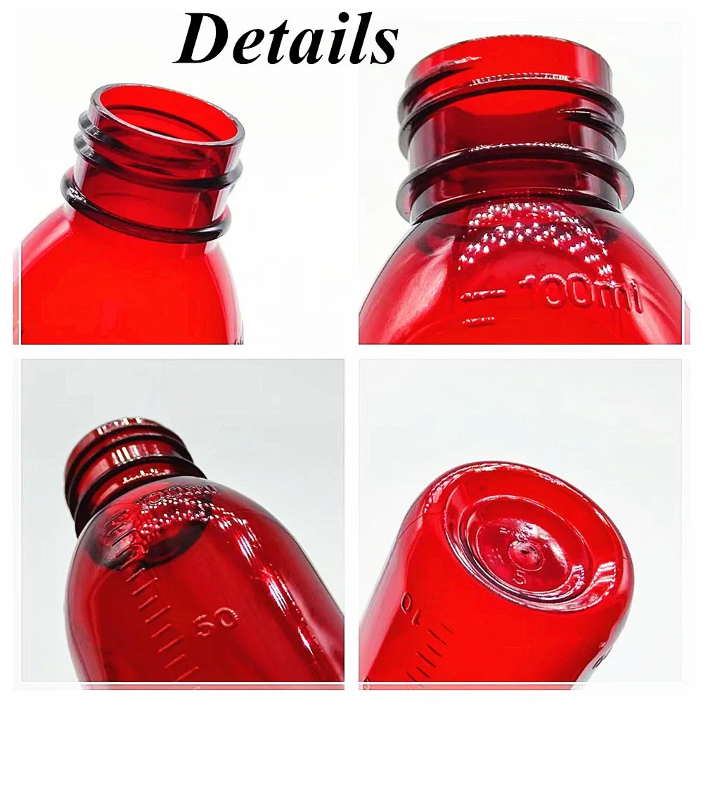 3oz 4oz 5oz Empty Round Plastic Pet Medical Package Cough Syrup Bottle