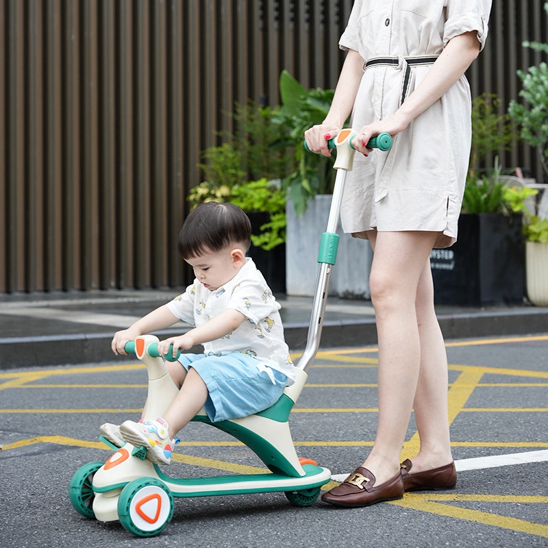 Multifunctional Portable 3 Wheels Push Scooter Manufacturers Riding Kids Scooter Balance Bike with Seat