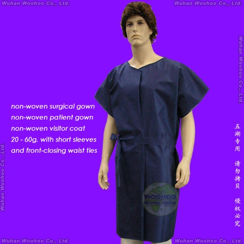 Medical Waterproof/Plastic CPE/Poly/PE/Scrub/Operation/PP/SMS Nonwoven Disposable Protective Isolation Surgical Gown for Doctor/Surgeon/Patient/Visitor/Hospital