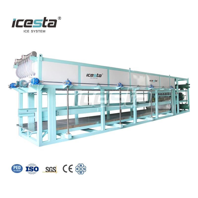Customized Icesta New Style Automatic Energy Saving Long Service Life Water Defrost 10 Ton Industrial Ice Block Making Machine