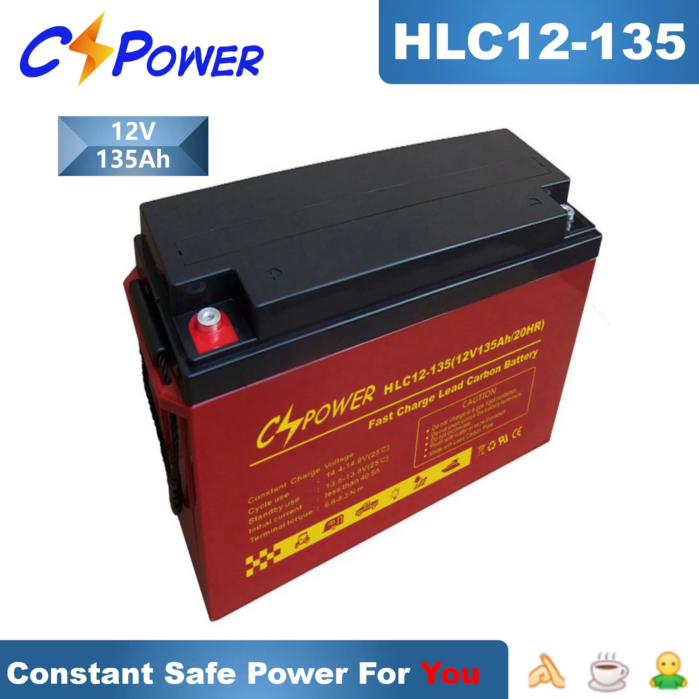 Cspower 12V110ah Good Quality Deep Cycle Lead Carbon Battery UPS/Solar/Telecom/Data Center/Lighting