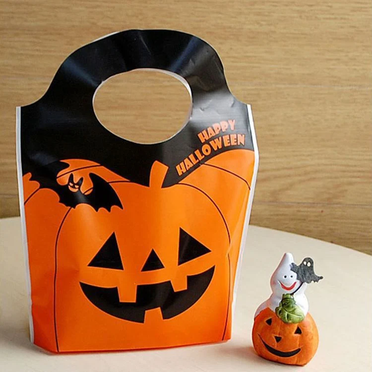 Wholesale/Supplier Plastic Supermarket Shopping Bag for Halloween in a Pack 50PCS