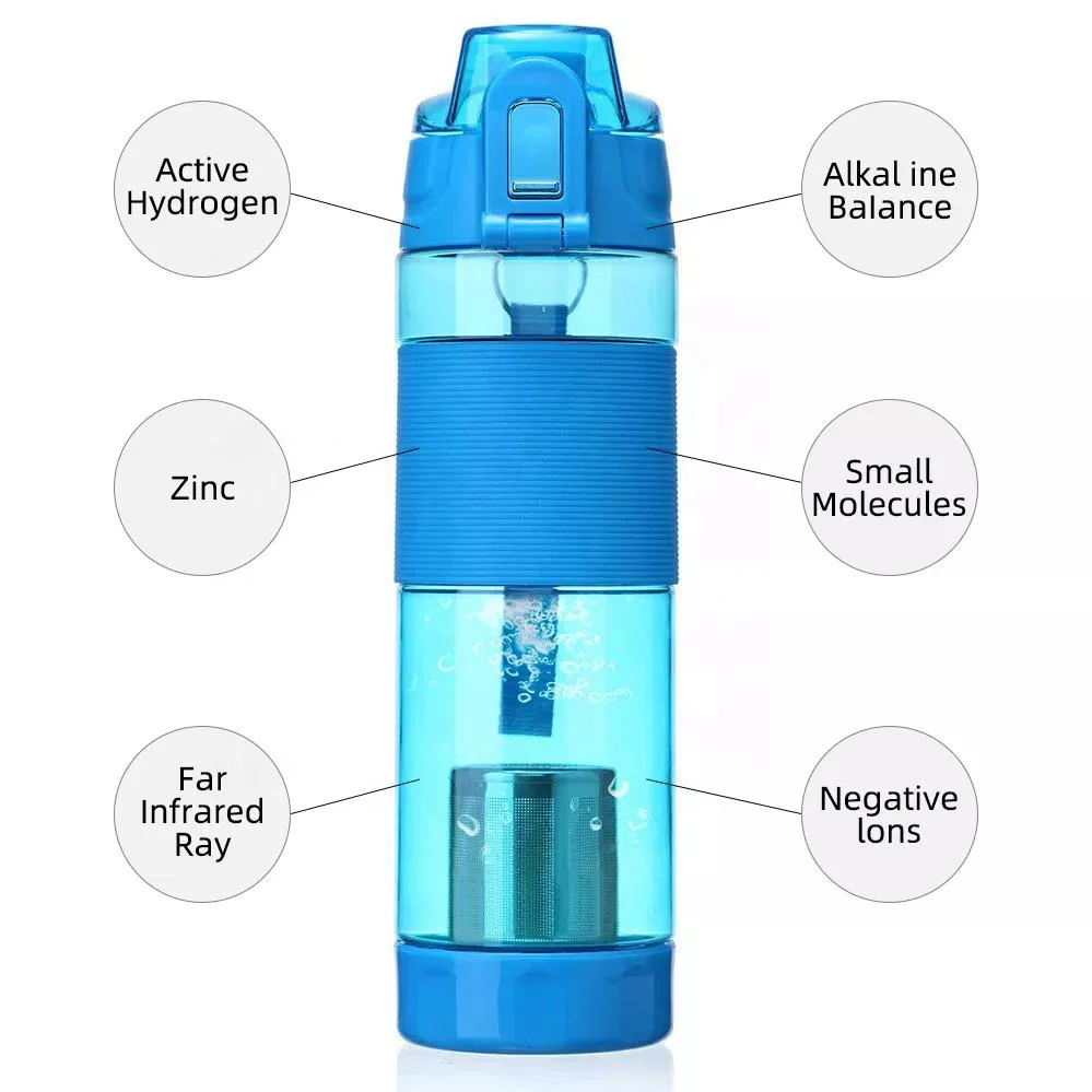 650ml Alkaline Hydrogen Water Bottle Hydrogen Rich Water Generator Bottle Plastic Cup Alkaline Water Bottle