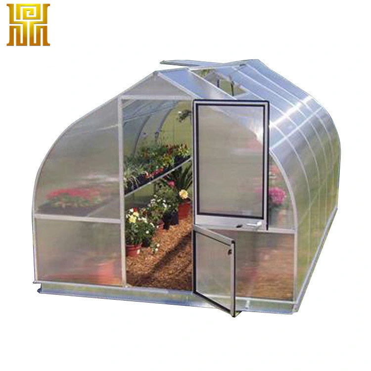 Gardenline Corrugated Plastic Walk in Greenhouse with Shelves