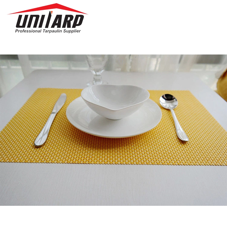 High quality/High cost performance  PVC Teslin Mesh Fabric for Placemat Coffee Table Mat