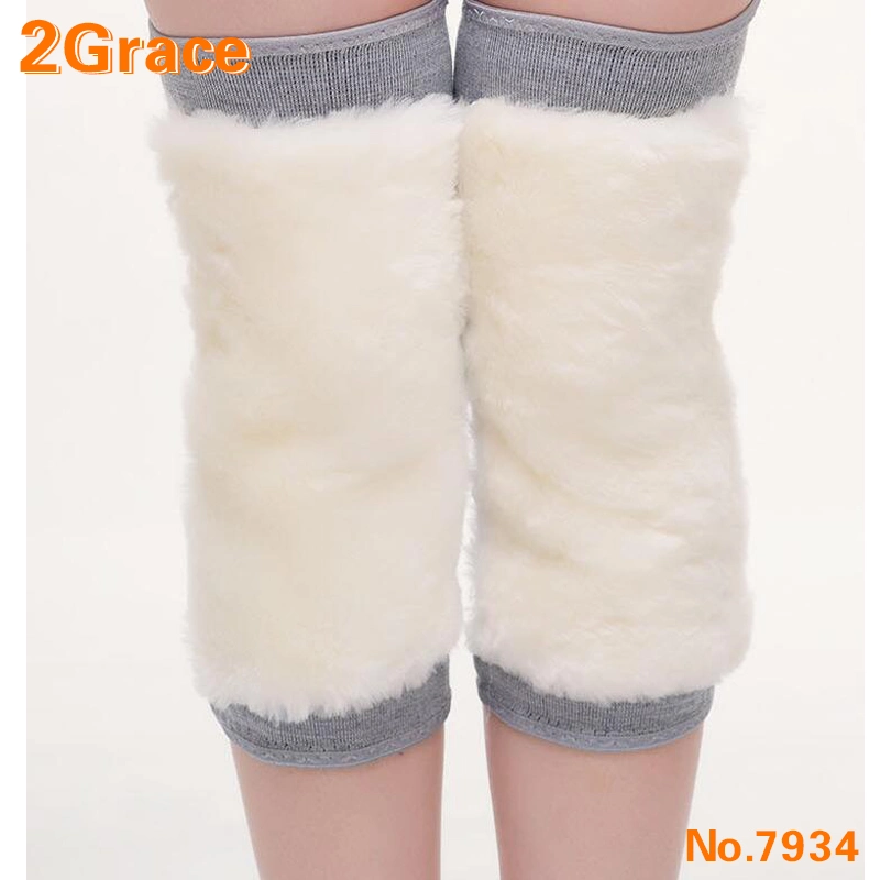 Comfortable Winter Cold Protection Real Wool Ultra Thick Long Warm Knee Brace Support