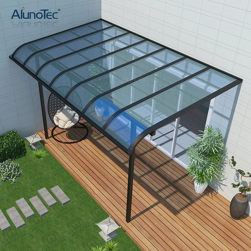 Diseño único cubierta de policarbonato Bioclimática Gazebo Patio Awning Garden Carport Techo de la capota