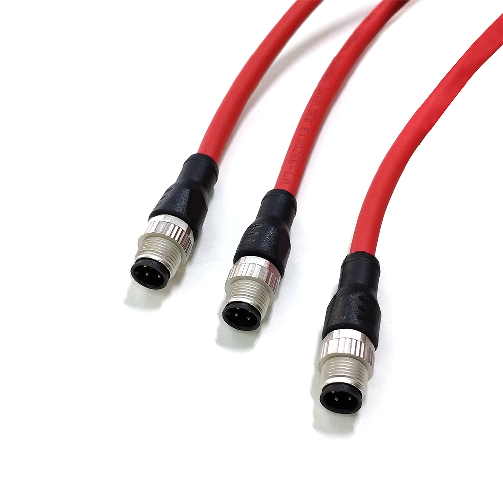 Blindado Cc-Link Fieldbus Acode Conectores M12 con cable de PVC