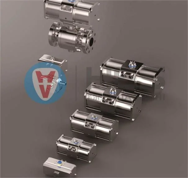 SS304/316 Stainless Steel R&P Pneumatic Actuator Rotary Actuator