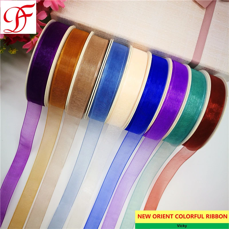 100% Nylon Wholesale/Supplier Organza Ribbon Grosgrain Satin Double Face Ribbon Hemp Ribbon Metallic Ribbon for Wedding Decoration/Gifts/Wrapping/Packing/Garments