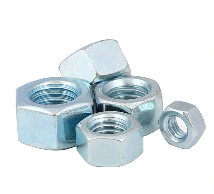 Fábrica al por mayor DIN934 Hex Nut Hot DIP Galvanized Carbon Steel Grado 4,8 8,8 M12