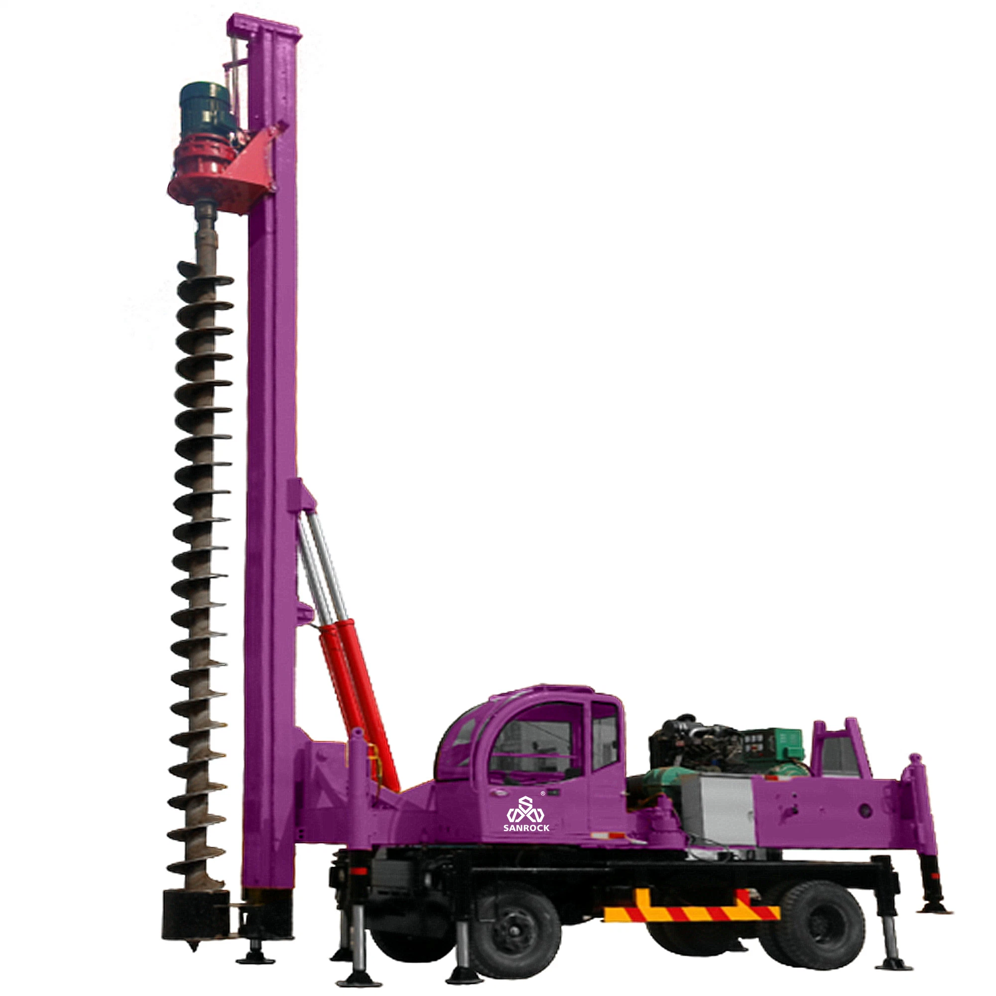 Multifunctional Pile Driver Machine 6m Depth Ground Rotary Borehole Hydraulic Pile Driver