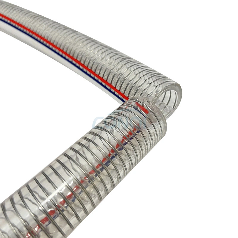 PVC Transparent 10-45mm Ducting Stainless Steel Wire Hose