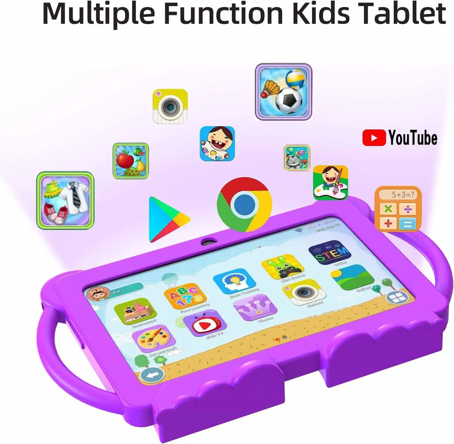 Promotional Gift Gaming Dual Camera 7 Inch 32GB WiFi Tablet for Kids Learning Educational Android 12 Tablet PC