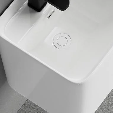 Chaozhou Modern White Ceramic Lavatory Top Single Wall Hung Basin