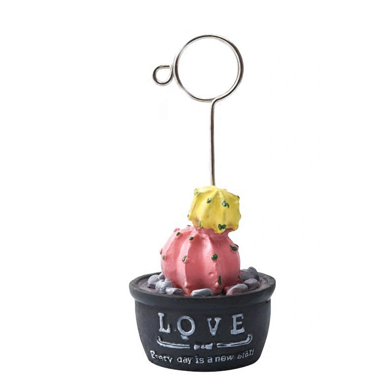 Table Resin Cactus Card Holders Photo Holder Stands Place Paper Menu Clips