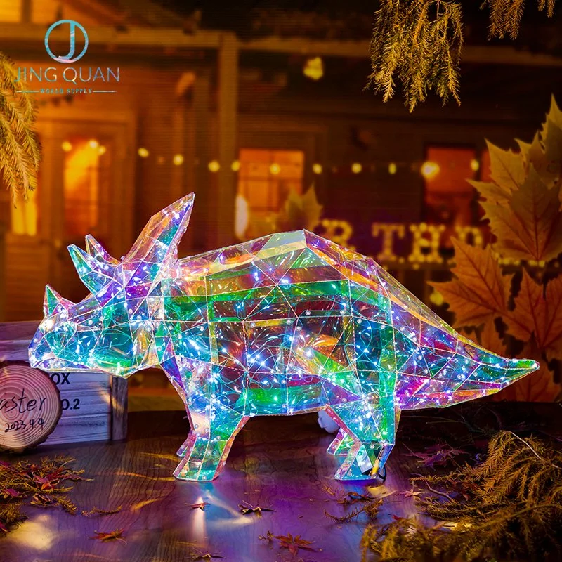 Tricératops Créatif 3D Eclairage LED Décoration de fête lumière de nuit intérieure Lampe DE Noël LED pour enfants