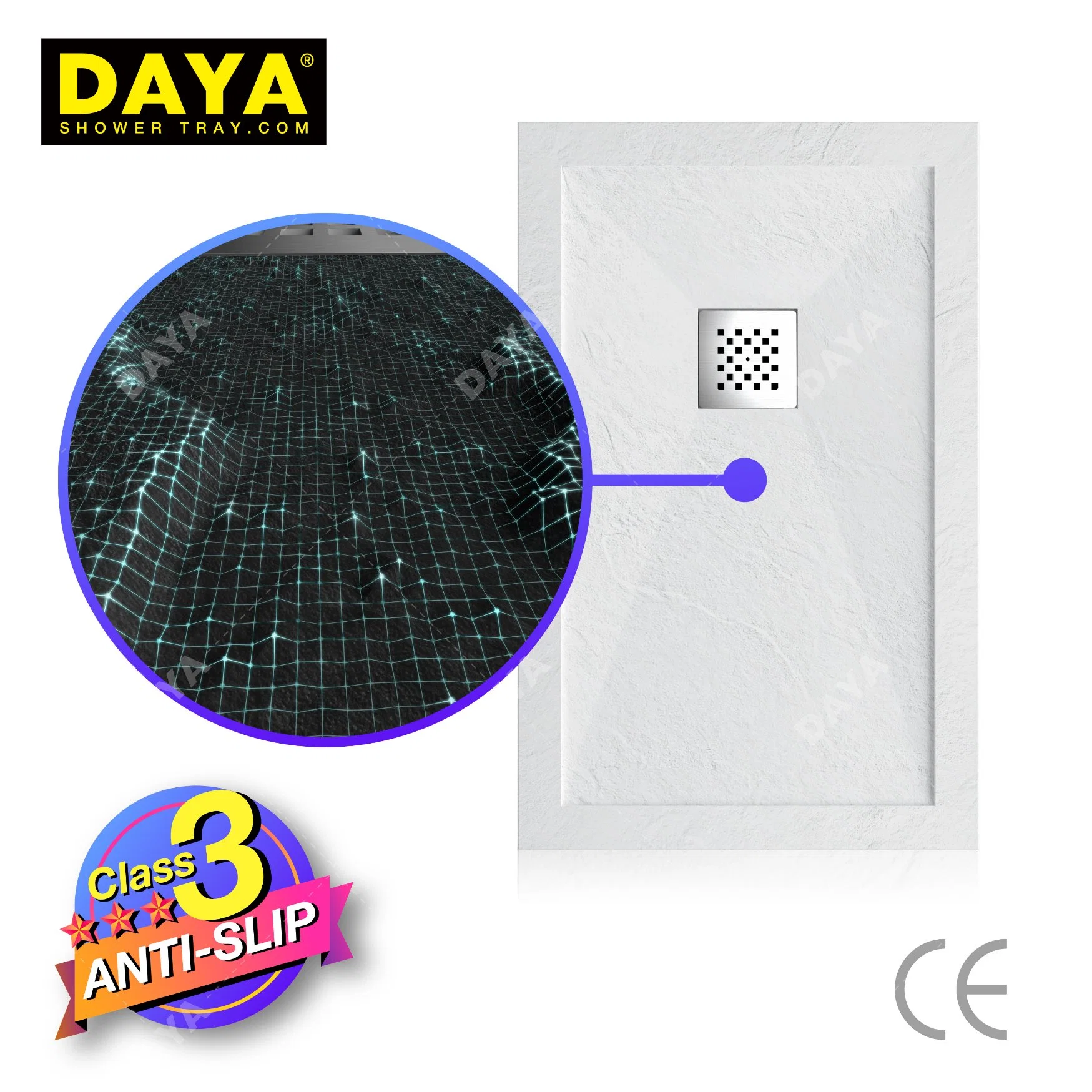 Daya Resin Bathroom Shower Pan Manufacturing Hotel Shower Tray Companies ODM Shower Base