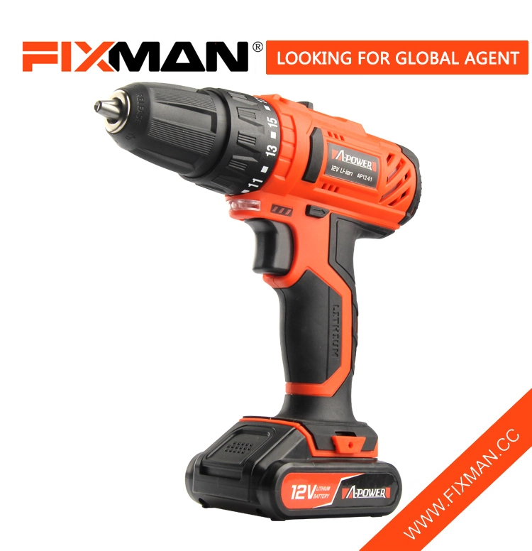 Fixman Electric Tools 12V 47PCS Lithium Power Cordless Drill Set