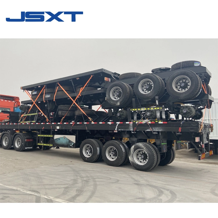 High quality/High cost performance  Coupled Flatbed Semi-Trailer Logistics Transportation Cargo