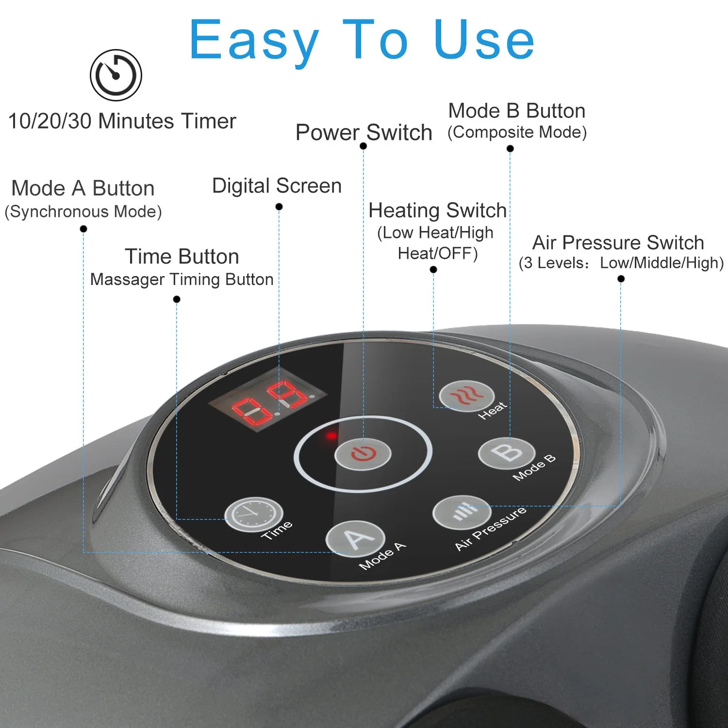 Foot Manicure Massage Chair with Air Pressure and Kneading