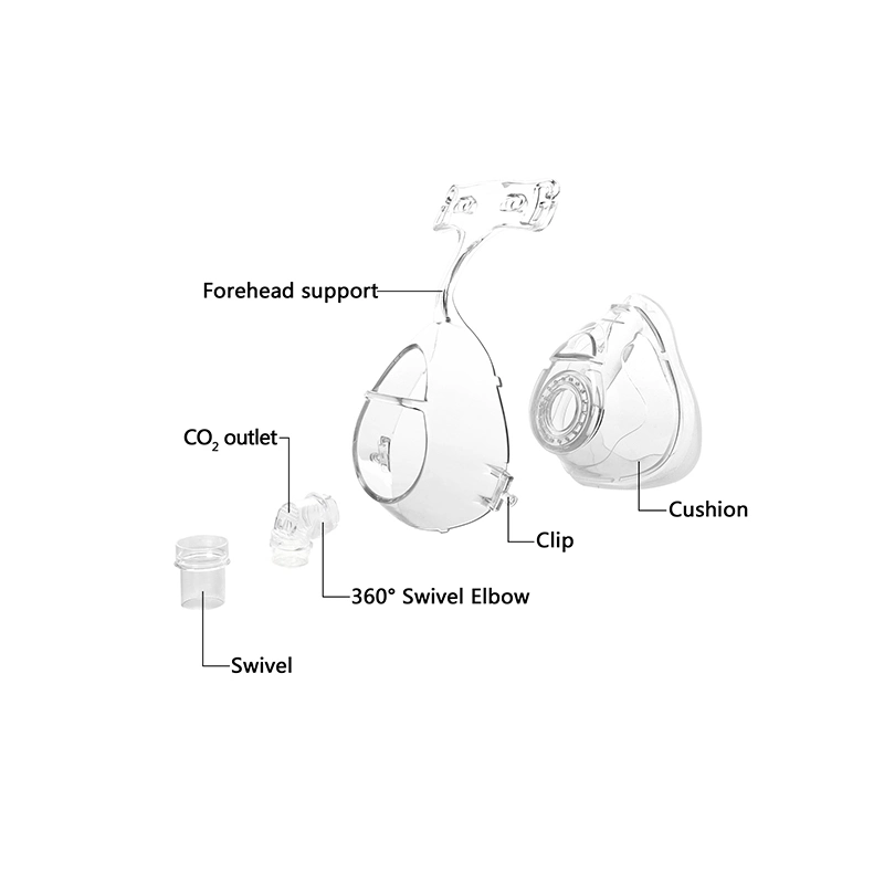 قناع سيليكون ناسال CPAP الخاص بالنموذج الطبي الأبيض