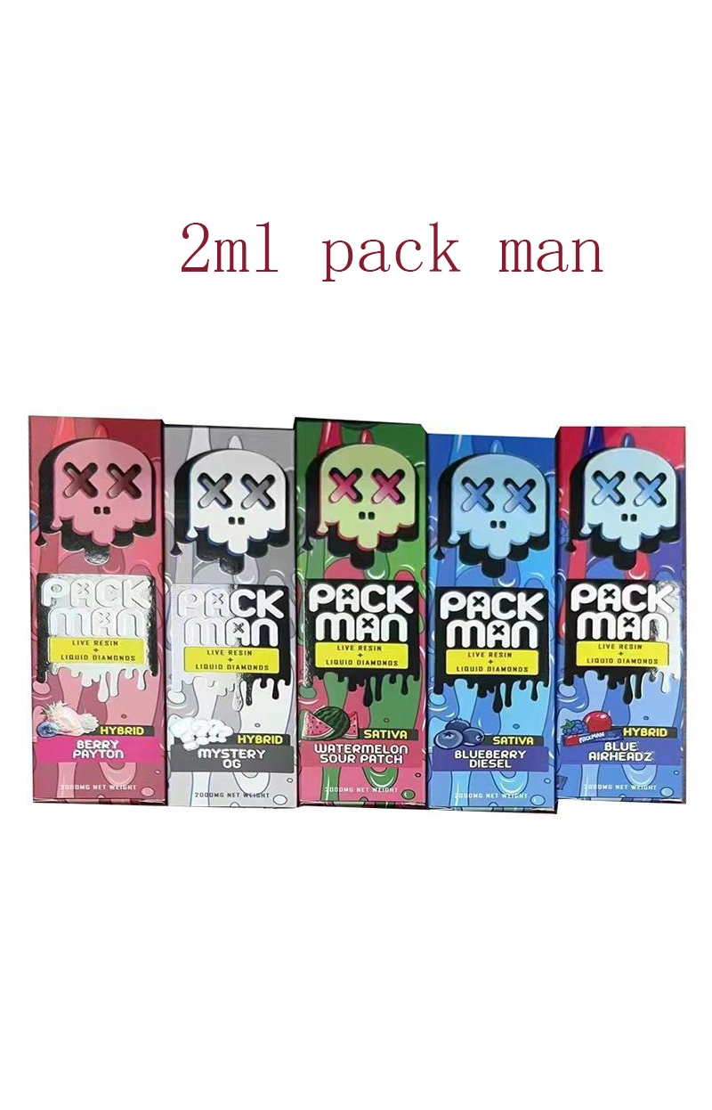 Preheat Pack Man Live Resign Liquid Diamonds Disposable/Chargeable Vape Pens 2ml Rechargeable Empty 280mAh Battery Starter Kit Type C DAB Pen Device Pods Packman