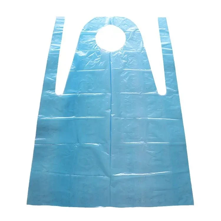 Disposable Plastic PE Salon Apron Barber for Work Transparent and Waterproof