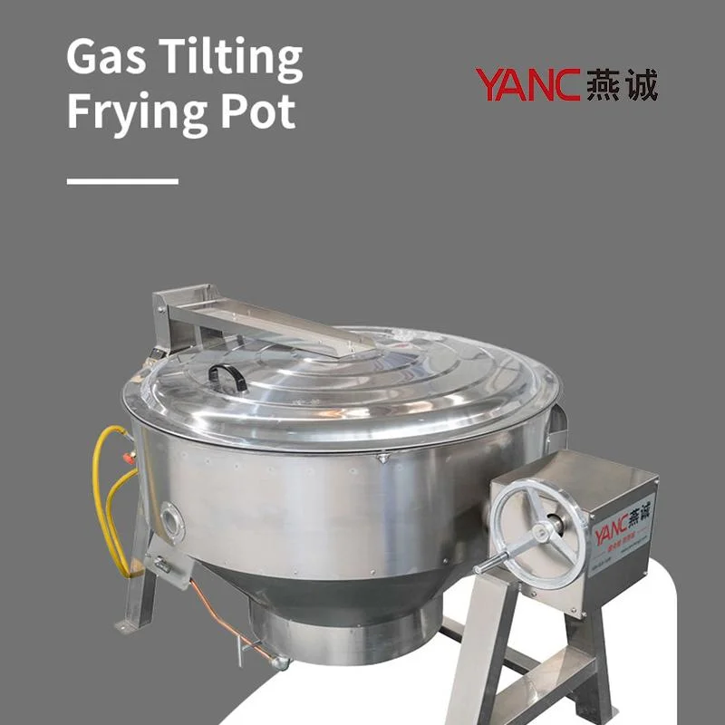 2022 Made in China 200 Litre Gas Heating Pot Tiltable No Stirrer Industrial Cooking Pot