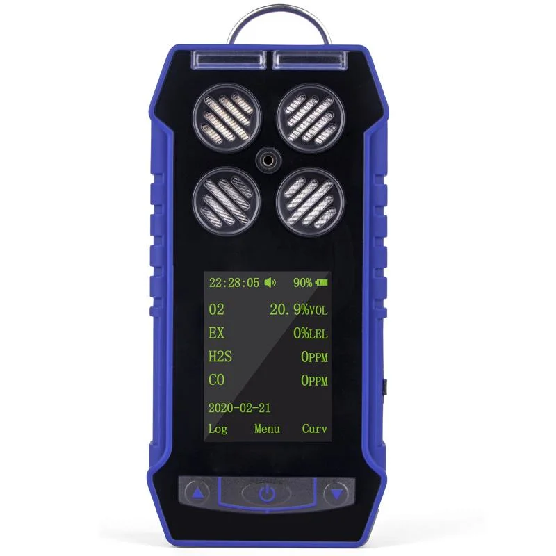 Portable Multi Gas Detector Lel Co O2 H2s 4 Gas Detector