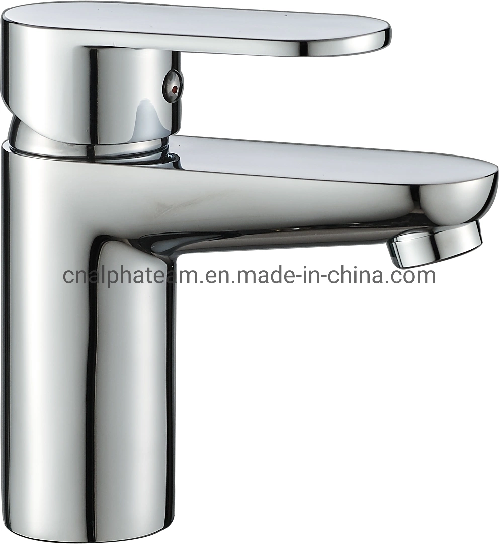 Square Brass Body Zinc Alloy Handle Basin Mixer