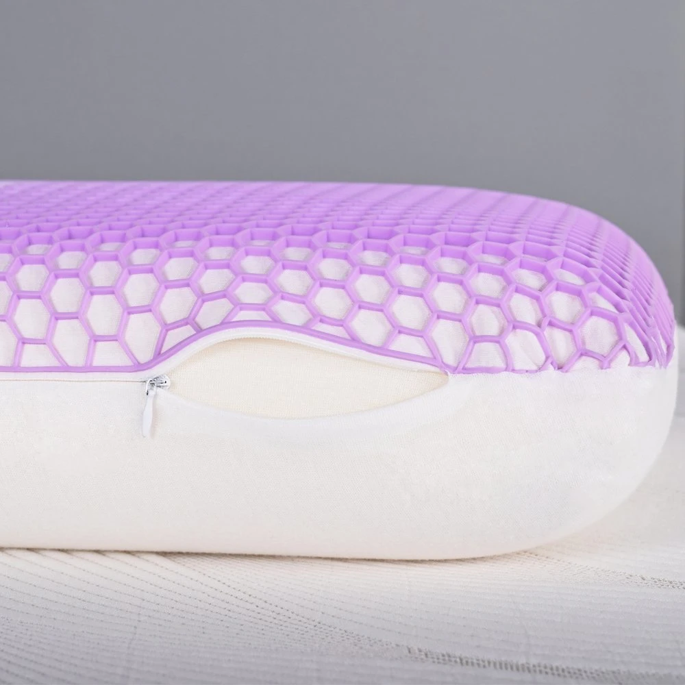 Travesseiro de Espuma Viscoelástica TPE com Gel Refrescante para Dormir Quente.