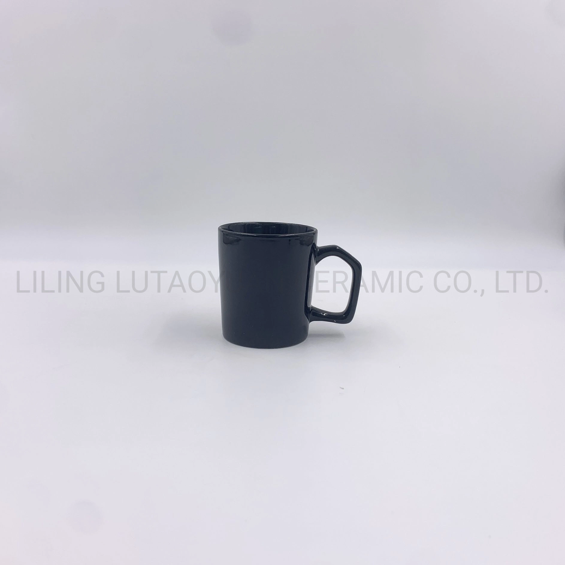 Porcelain Dinnerware Set/China Wholesale/Supplier Black Diamond Handle Coffee Mug Kitchen Utensils Decoration with Customized Color Pattern Logo and Designs