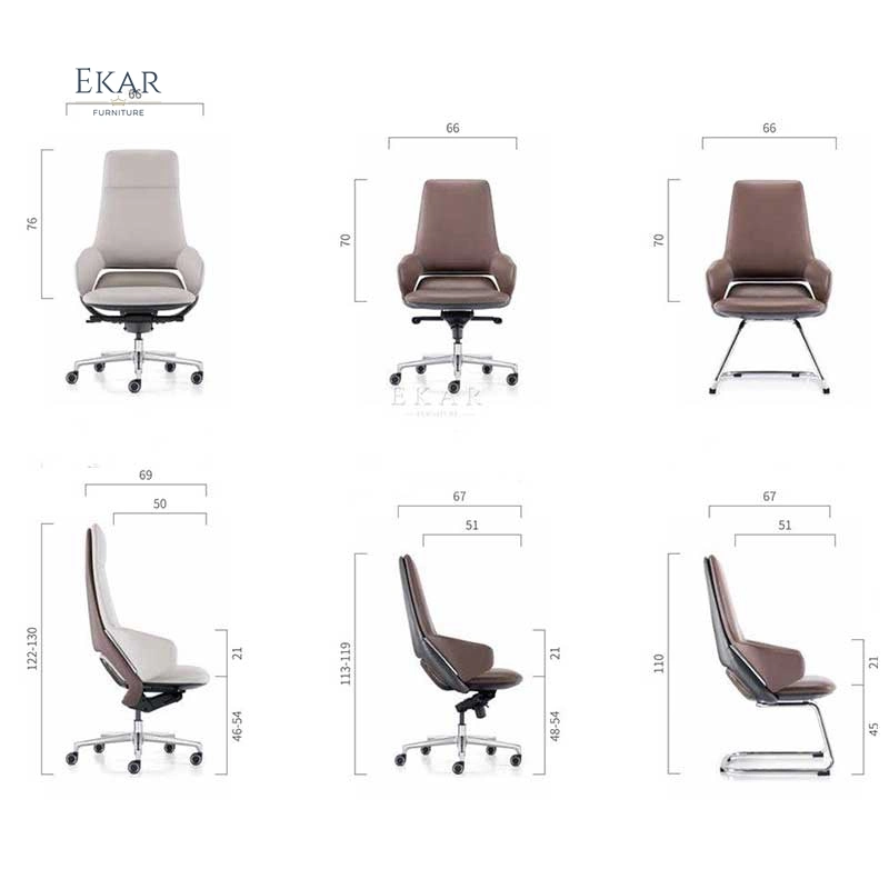 Luxury Home Office Furniture Modern Executive Swivel Chair Lift Function Leather Office Chair with Armrest