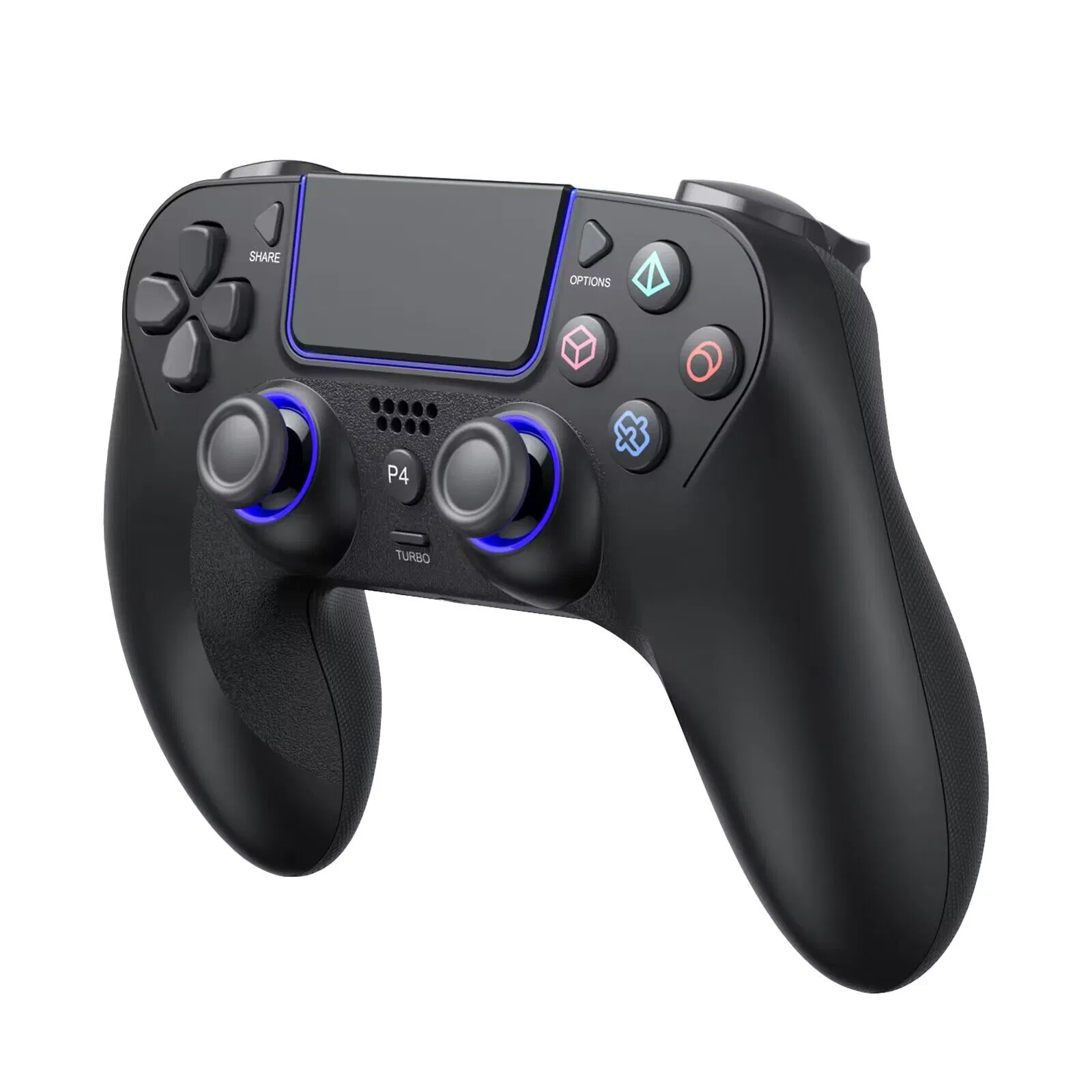 Senze 2023 New PS4 Wireless Controller with Back Button for Remap, PS4 Gamepad with RGB Light