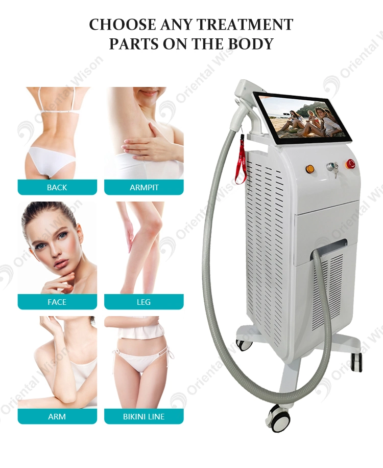 Best Price! 1600W with 16 Bars Alexandrite Diode Laser Hair Removal Machine Skin Ice Cooling Laser Hair Removal Machine with ISO CE
