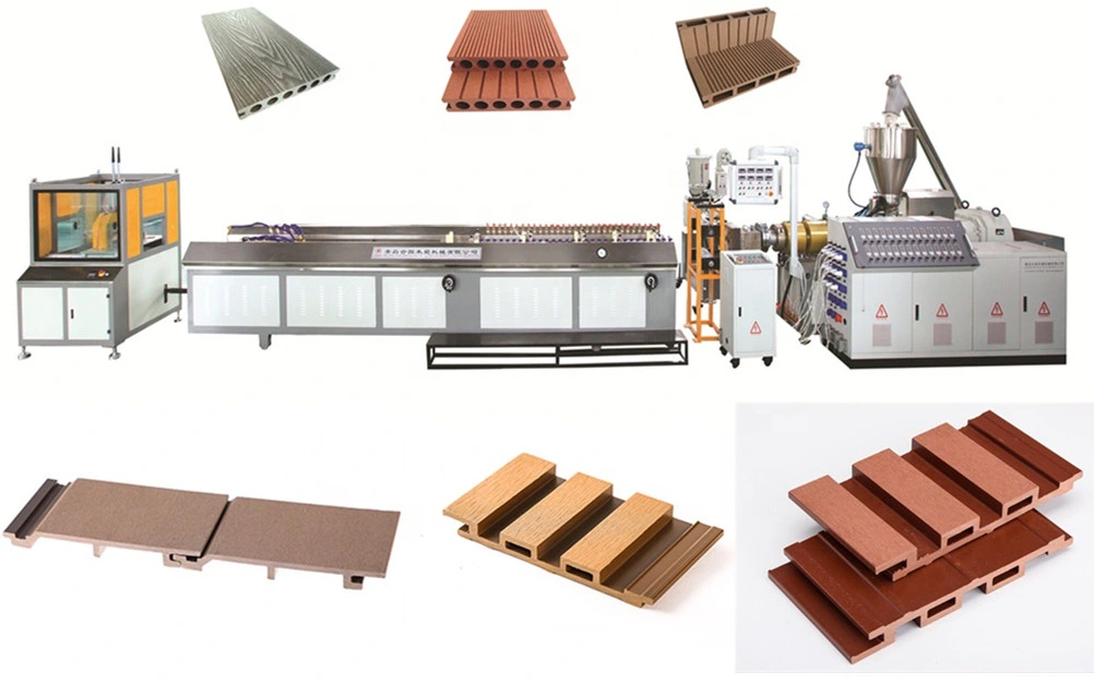 Deking Profiles PP PE WPC Machine Price / Waste Plastic Wood Composite Profiles Extruder Sjms65/132 / WPC Production Line Manufacturer