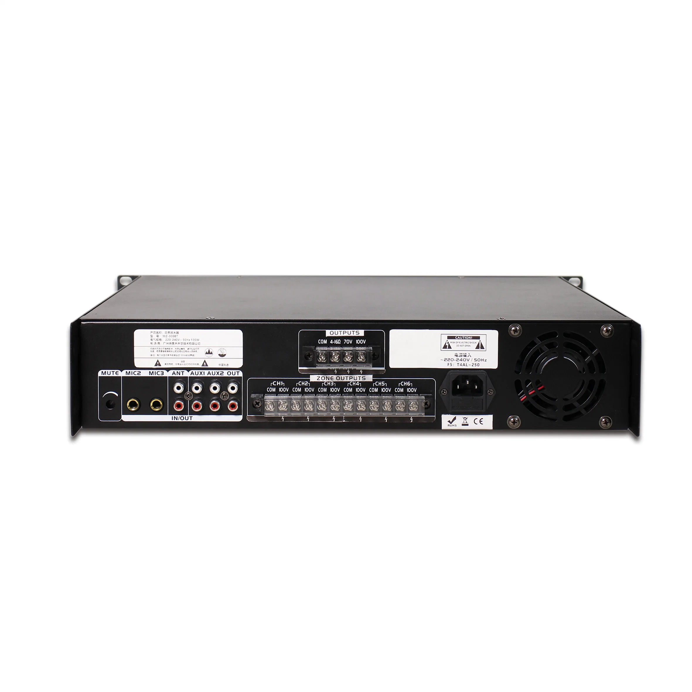 Public Address (PA) System Hot Sale 6 Zone Mixer Amplifier with Bt Mixer Power Amplifier