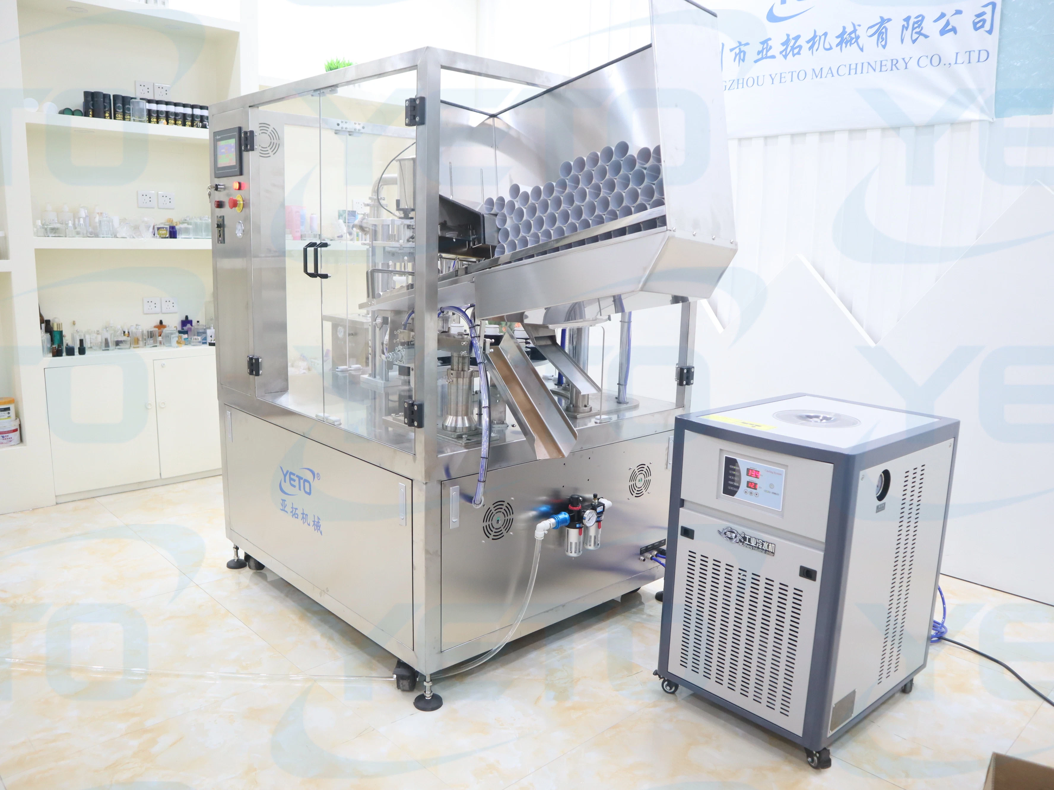 Automatic Tube Filling Sealing Machine Cosmetic Food Pharmaceutical Cream Paste Lotion Gel Ointment Packing Plastic Tube Filler Sealer Equipment