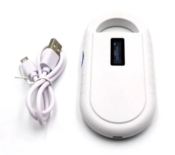 Inventar RFID Microchip Handheld Ear Tag Scanner Spritze Portable Reader Für Tierverfolgung