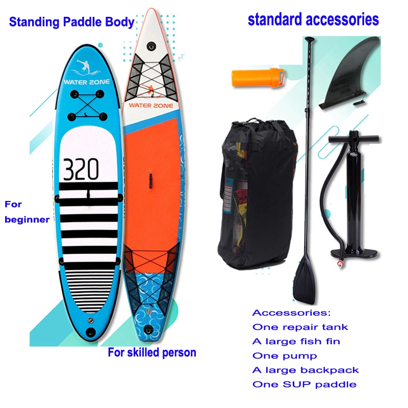 Inflatable Antislip Surfboard Standing up Paddle Board for Skilled Persons