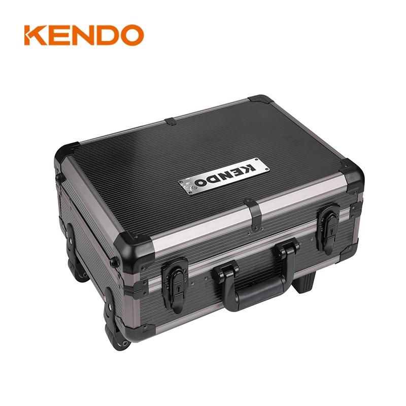 Kendo 161PC jeu d'outils de caisse en aluminium réparation de maison et de voiture Kit de boîte à outils manuelle