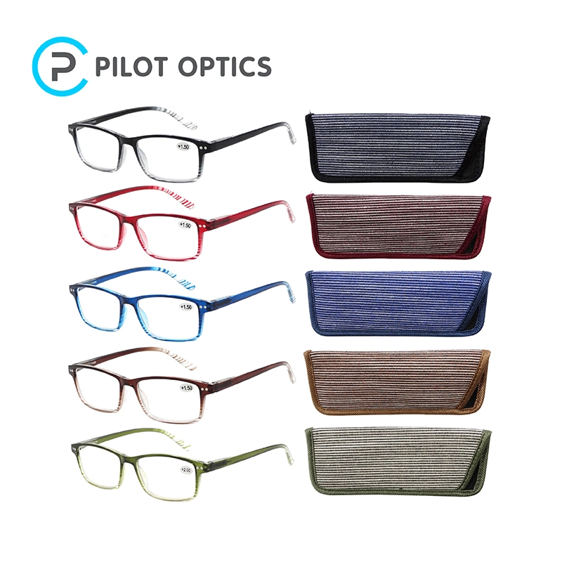 Pilot Optics Wholesale High Quality 5 Colors Custom Logo Square Reading Glasses