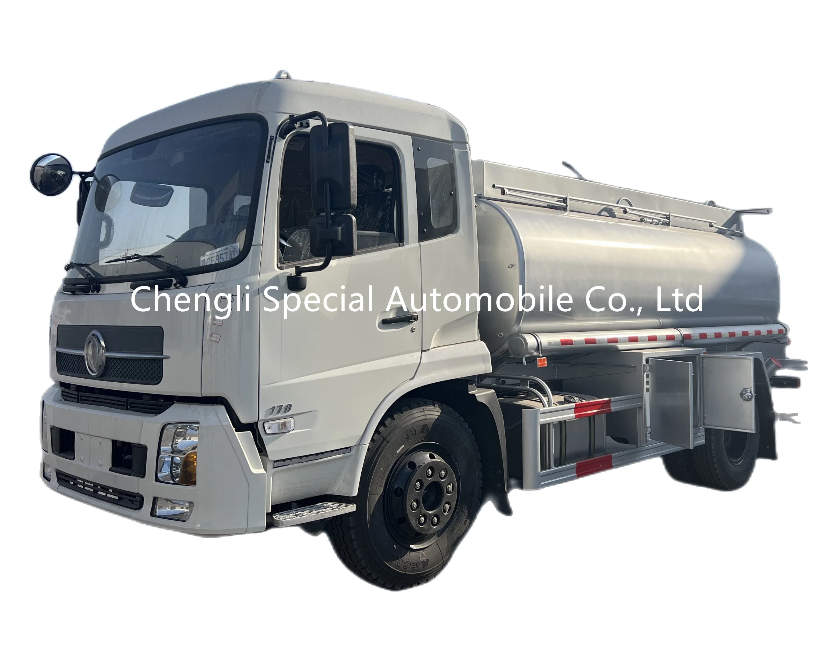 10cbm Dongfeng 6 Wheels Aluminum Alloy Refuel Doesel Oil Tank Bowser Truck