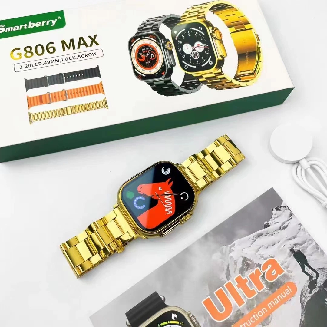 2023 Relógio inteligente à prova de água G806 Relógio inteligente Max S8 Ultra Reloj Inteligente Mactive APP Series 8 SmartWatch para Android iOS