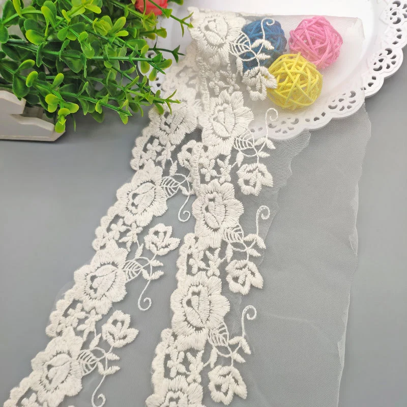 K1001 African Fashion Women Curtain Custom Logo French Laces Embroidery Fabrics Lace Fabric